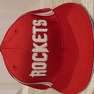 Reebok Away Cap/Jersey Hook Fitted Retro Rockets Red and White Hat Sz 7 1/2